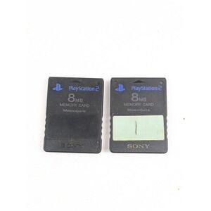 PlayStation 2 ps2 official Sony 8 mb  black memory card working lot of 2